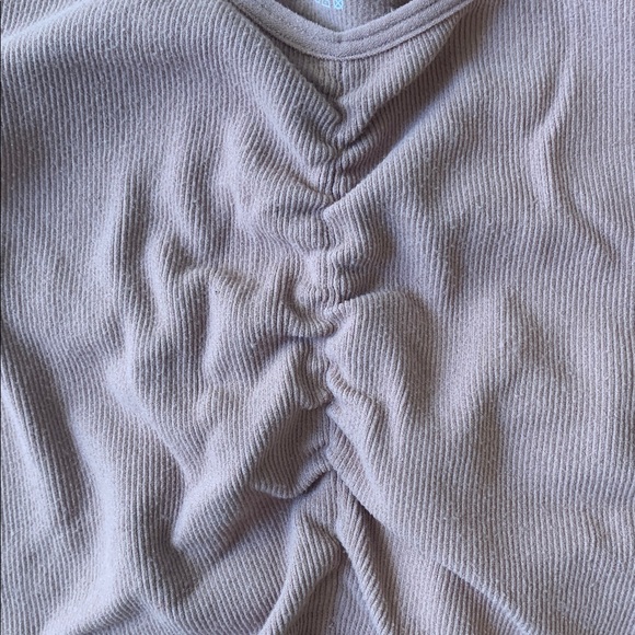 Ardene Tan Ribbed Knit Top - Picture 2 of 3